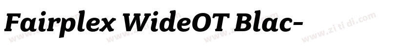Fairplex WideOT Blac字体转换